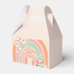 Stay Groovy Rainbow Hippie 70's birthday Favour Box