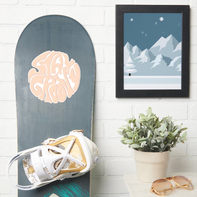 Stay Groovy Retro Beige (Snowboard)