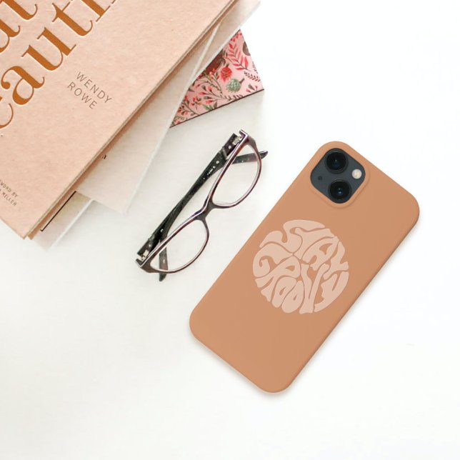 Stay Groovy Retro Beige Case-Mate iPhone Case (Creator Uploaded)