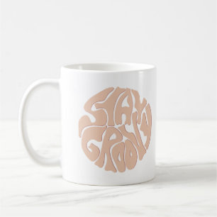 Stay Groovy Retro Beige Coffee Mug