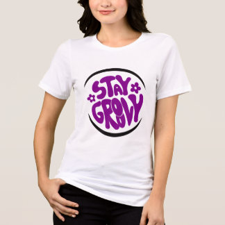 Stay Groovy – Retro Vibes Graphic Tri-Blend Shirt