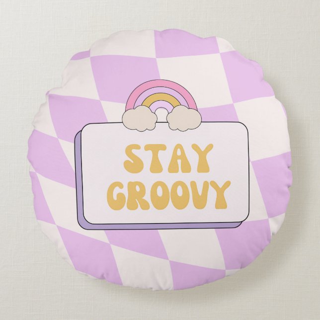 Stay Groovy Round Cushion (Front)