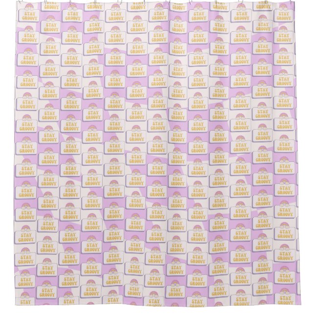 Stay Groovy Shower Curtain (Front)
