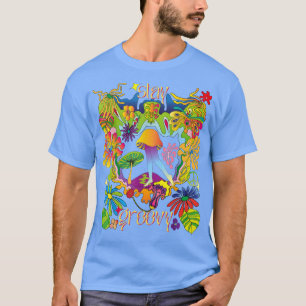 Stay Groovy Vintage 70s Vibe Mushroom Fairy Hippie T-Shirt
