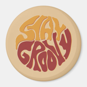 Stay Groovy with a Splash of Red and Yellow Magnet