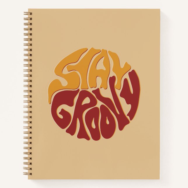 Stay Groovy with a Splash of Red and Yellow Notebook (Front)