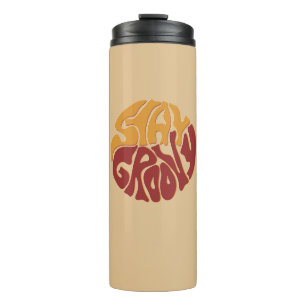 Stay Groovy with a Splash of Red and Yellow Thermal Tumbler