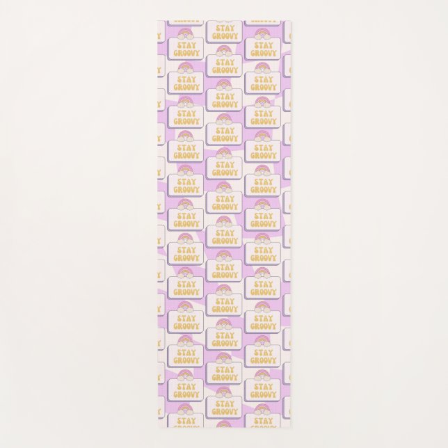 Stay Groovy Yoga Mat (Front)