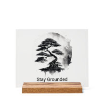 Stay Grounded Minimalist Style in Black Ink