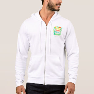 Stay Happy Always Motivational Quote Floral Desioo Hoodie