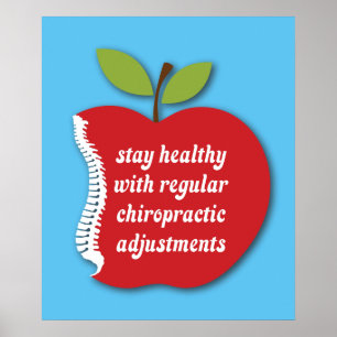 Stay Healthy (Apple) Chiropractic Poster 20" x 24"
