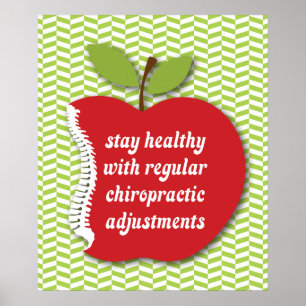 Stay Healthy (Apple) Chiropractic Poster 20" x 24"
