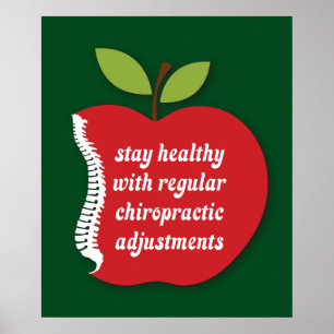 Stay Healthy (Apple) Chiropractic Poster 20" x 24"