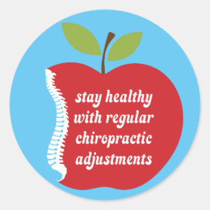 Stay Healthy (Apple) Chiropractic Stickers