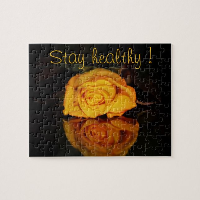 Stay healthy with rose jigsaw puzzle (Horizontal)