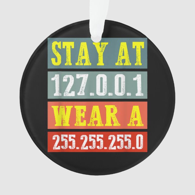 Stay Home Engineers And Wear Mask for Coding Geeks Ornament (Front)