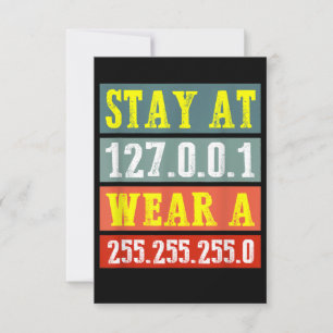 Stay Home Engineers And Wear Mask for Coding Geeks RSVP Card