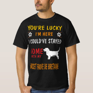 Stay Home With Basset Fauve De Bretagne T-Shirt
