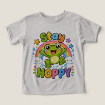 Stay Hoppy | Cute Happy Frog Cartoon Design