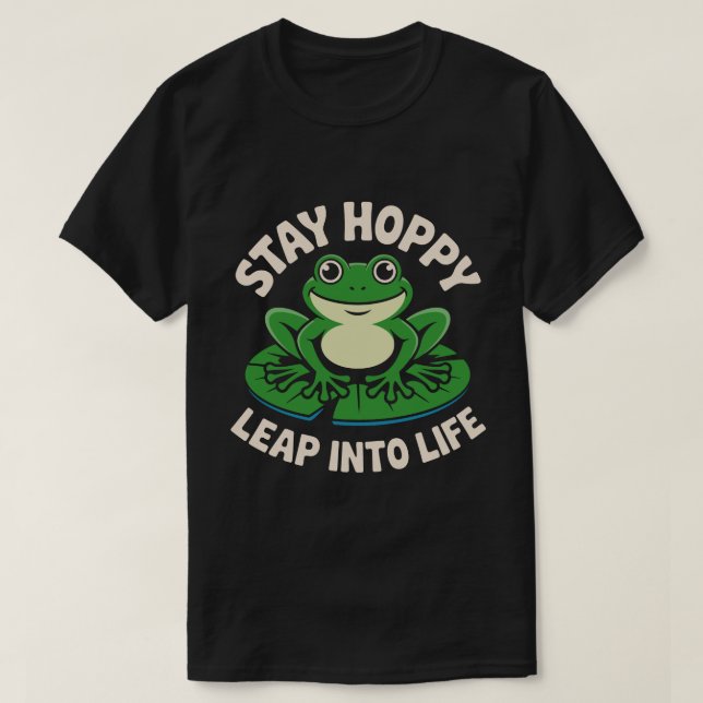 Stay Hoppy Frog Retro Tee (Design Front)