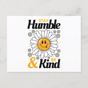 Stay humble and be kind - Black Postcard