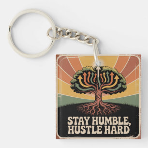 Stay Humble, Hustle Hard Key Ring
