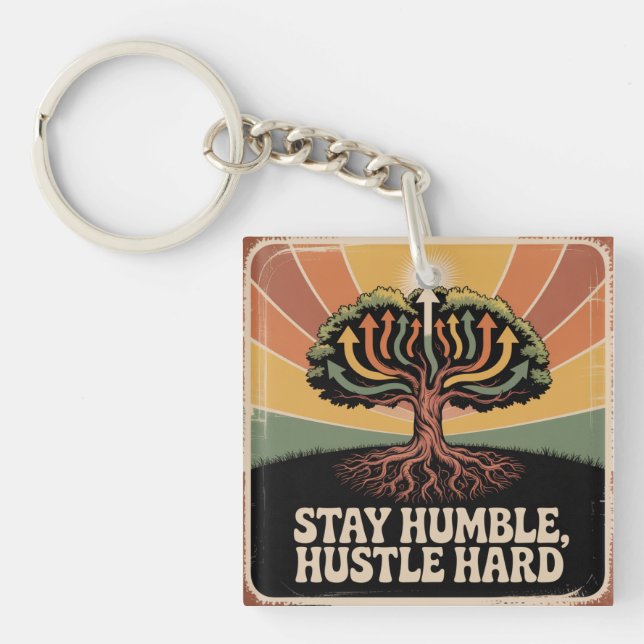 Stay Humble, Hustle Hard Key Ring (Front)