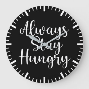 Stay Hungry - Gym Hustle Success Motivational Large Clock
