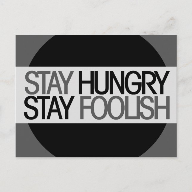 Stay Hungry Postcard (Front)