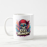 Stay Hungry Skull Bandanna Hustler Graphic Tee
