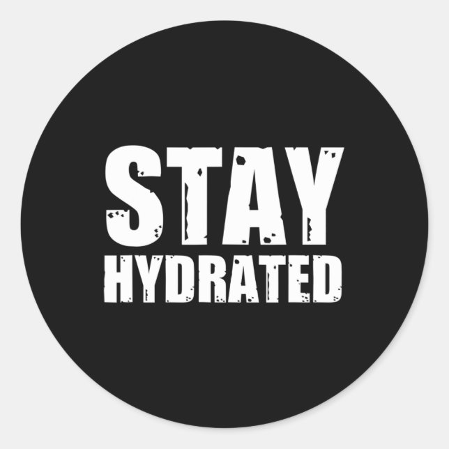 Stay Hydrated  Classic Round Sticker (Front)
