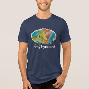 Stay Hydrated with Wax Syrup Bottles Tri-Blend Shirt