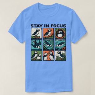 Stay In Focus Atlantic Puffin Grid T-Shirt
