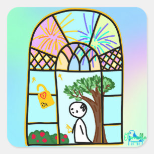 Stay in the Light  Square Sticker