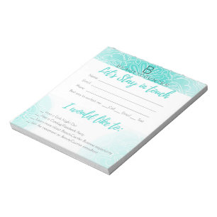 Stay in touch Beauty Consultant BC- contact card Notepad