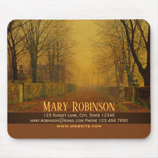 Stay in touch Evening glow Atkinson Grimshaw Mouse Mat (Front)