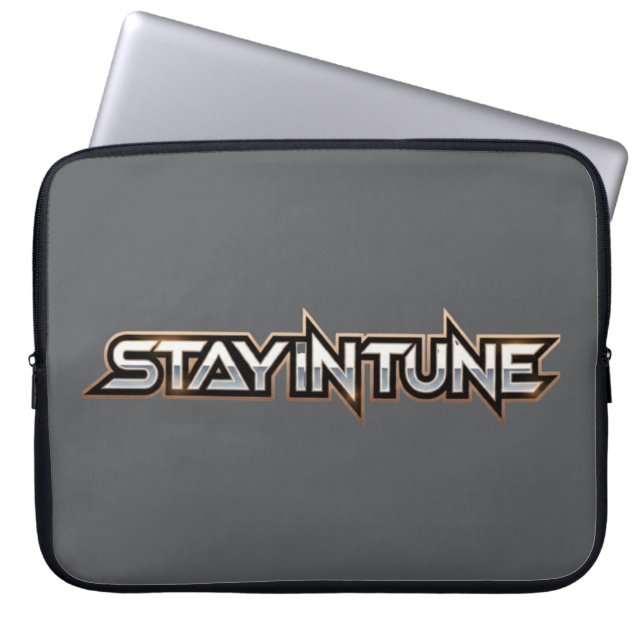 Stay in Tune - text Laptop Sleeve (Front)