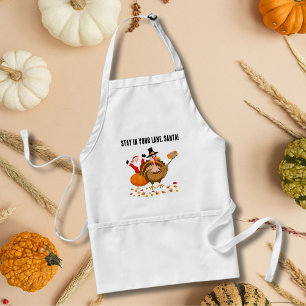 Stay in Your Lane, Santa Photobombing Turkey Standard Apron