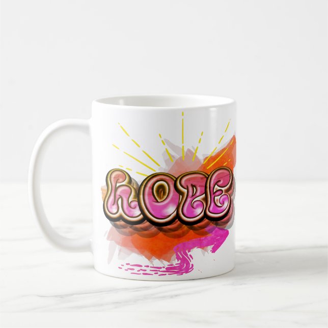Stay Inspired Graffiti HOPE Graphic Coffee Mug (Left)