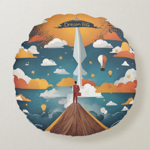 Stay Inspired – Motivational & Uplifting Designs Round Cushion