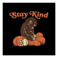 Stay Kind Baby Monkey Punch Plush CuteFunny Animal
