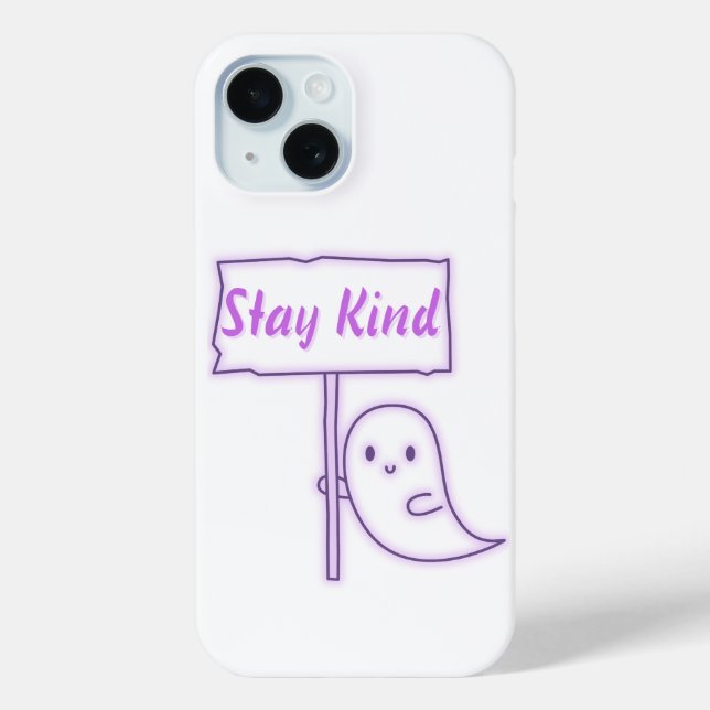 Stay Kind Friendly Ghost Case-Mate iPhone Case (Back)