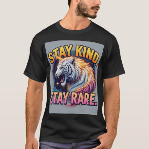 Stay Kind Stay Rare   Bold Rare Animal Quote T-Shi T-Shirt