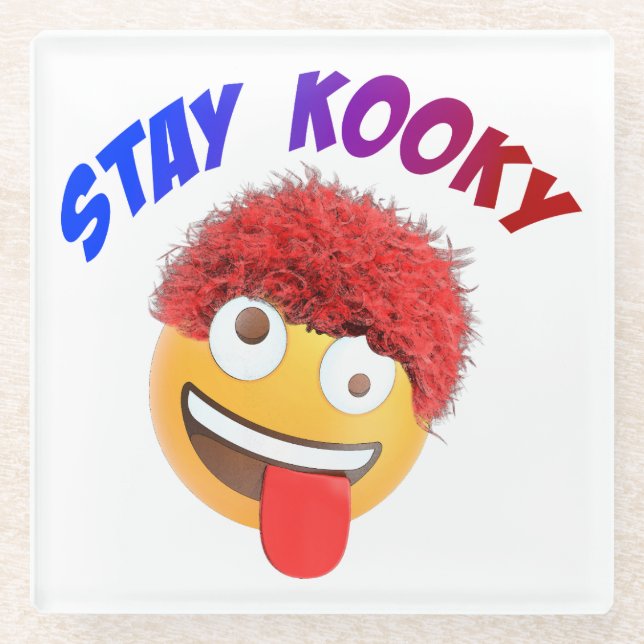 Stay Kooky Glass Coaster (Front)
