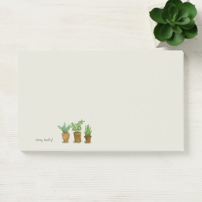 Stay leafy, for plant lovers post-it notes (Office)