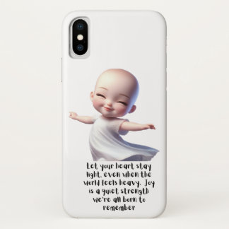 Stay light, Stay Joyful - Motivational Art iPhone X Case