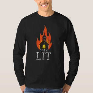 Stay Lit Occult Burning Curch Unholy Antichrist H T-Shirt
