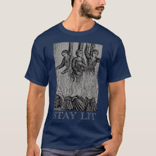 Stay Lit Occult Satan Witch Unholy Baphomet Tarot T-Shirt
