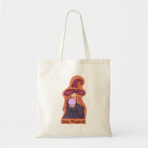 Stay Magical Cute Ghost Funny Halloween Groovy Tote Bag