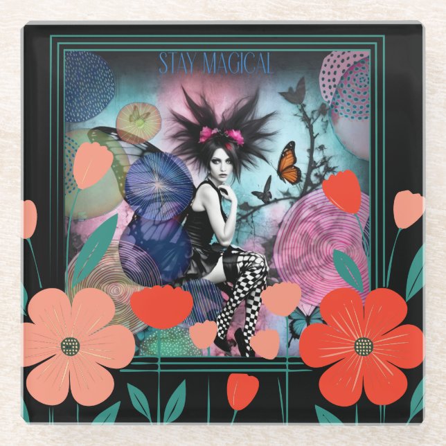 Stay Magical  Glass Coaster (Front)